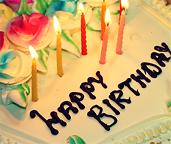 Birthday Birthday cake with Happy Birthday writing